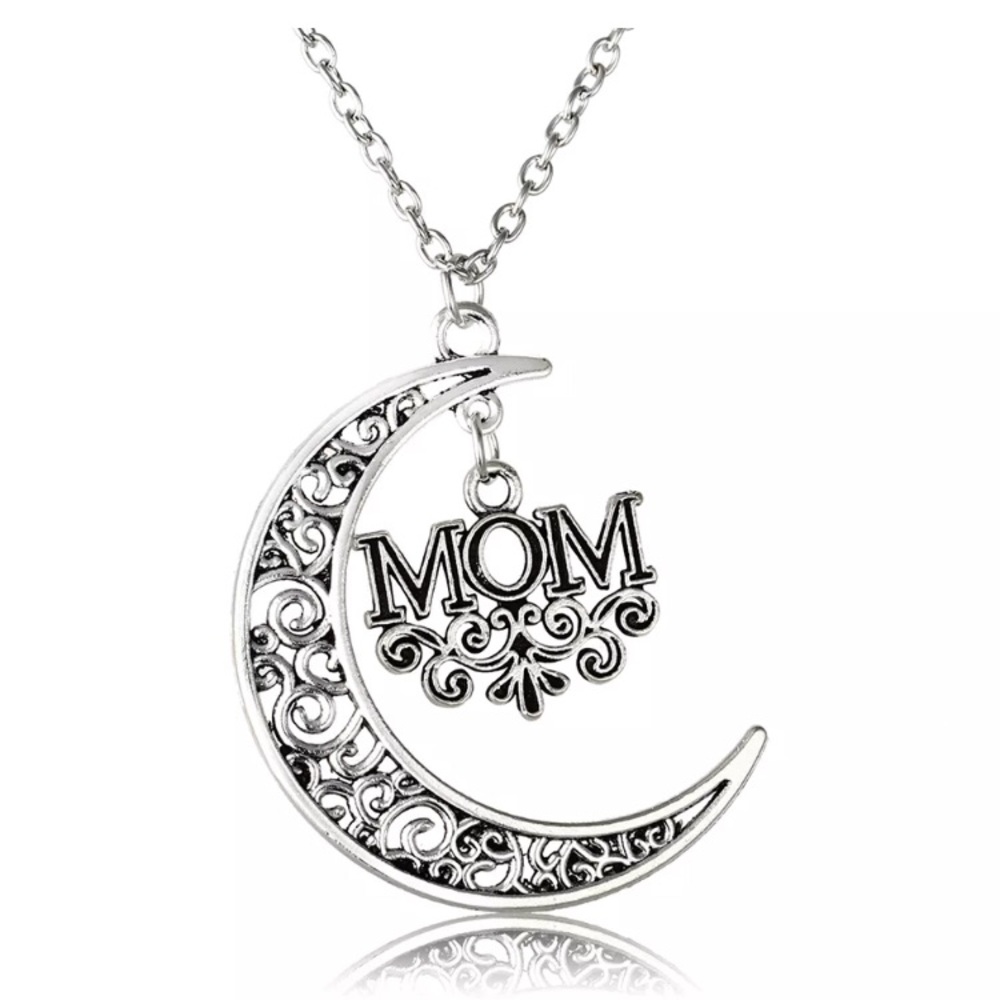 New half moon crescent mom necklace